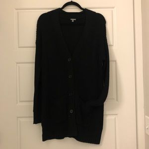 Black long cardigan